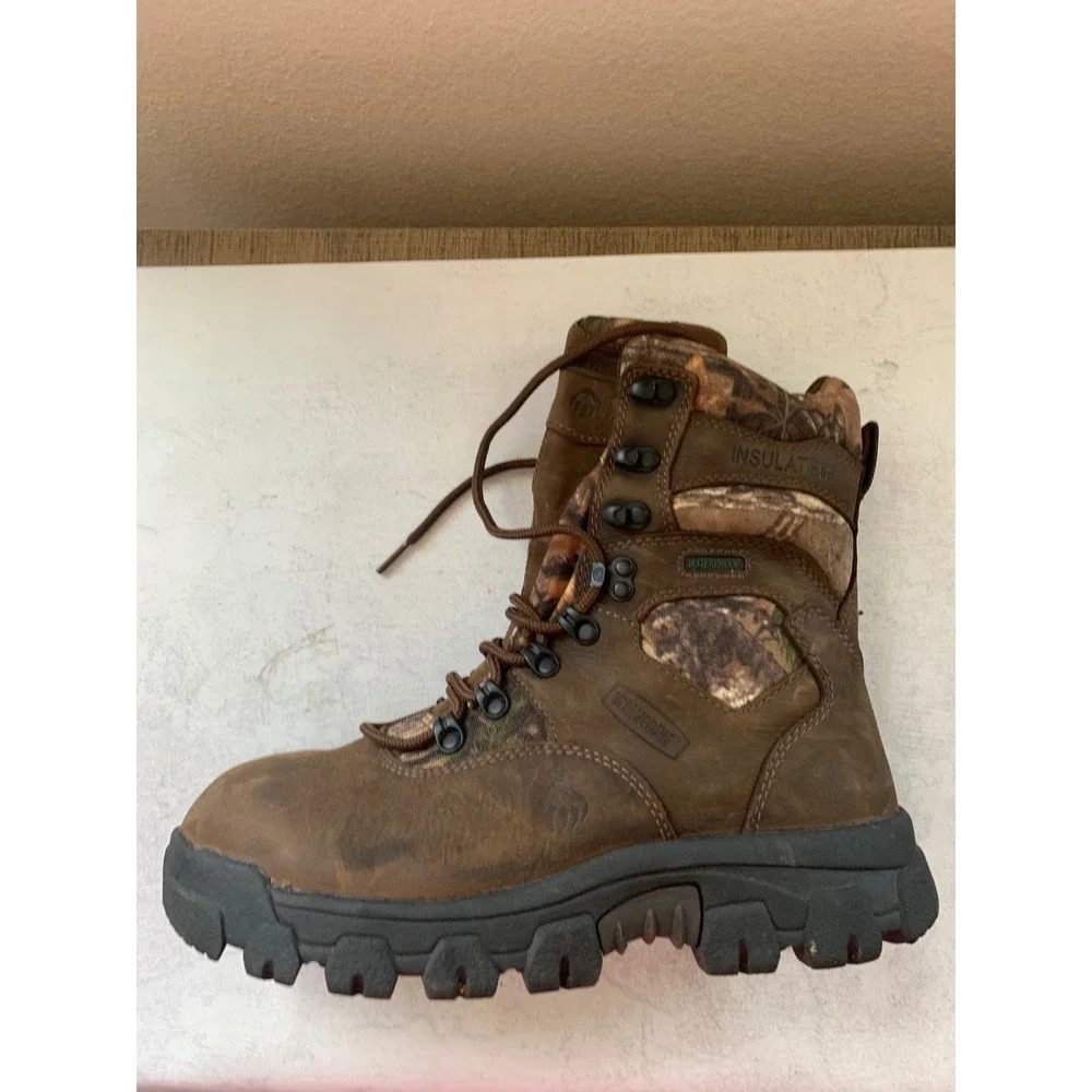 Wolverine 7M Hunting Boots Brown Camo Waterproof 400g Thinsulate W30083